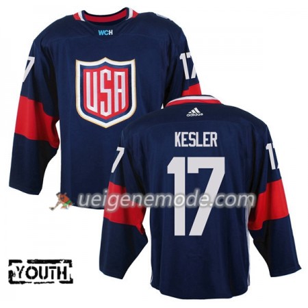 USA Trikot Ryan Kesler 17 2016 World Cup Kinder Blau Premier
